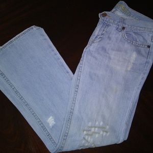 Old navy blue jeans